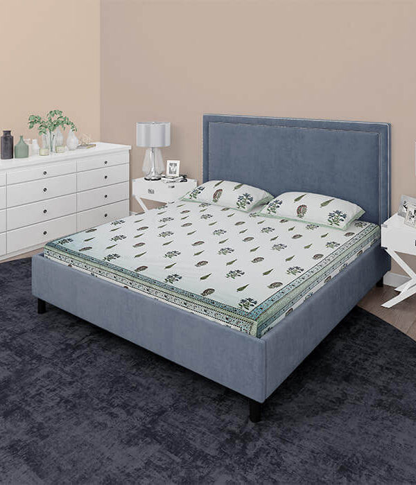 Purple Printed Bed Sheet